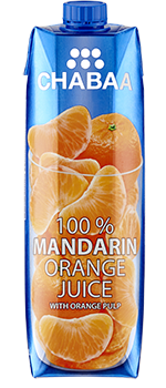 น้ำส้มแมนดารินผสมเกล็ดส้ม ผลไม้แท้ พร้อมดื่ม 100%