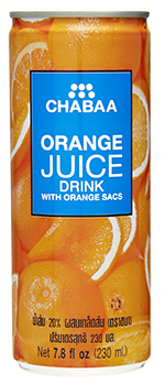 น้ำส้มผสมเกล็ดส้ม น้ำผลไม้แท้แบบกระป๋อง พร้อมดื่ม